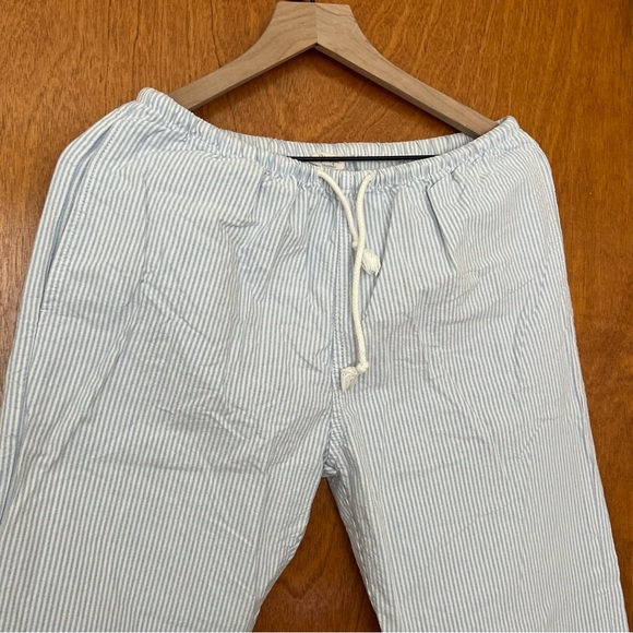 NWOT Brandy Melville Anastasia Blue And White Striped Cotton Pants - Picture 2 of 5